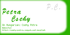 petra csehy business card